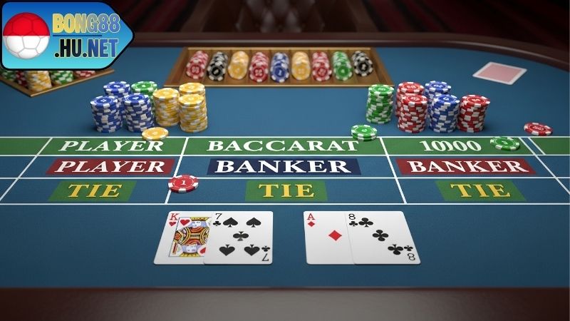 Bàn Baccarat BONG88 và Baccarat live đẳng cấp
