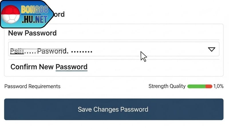 Đổi mật khẩu bong88 qua ứng dụng di động
